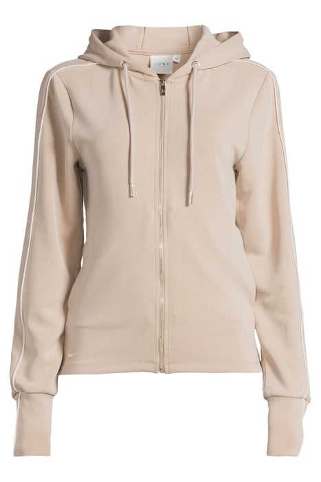 LARA ZIP UP CARDIGAN BEIGE 3