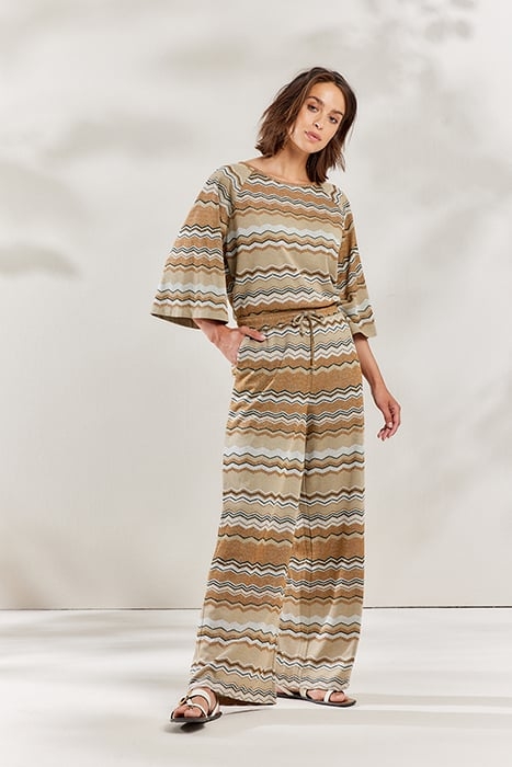 JUMPSUIT ZIG ZAG LUREX JACQUARD DESERT 1