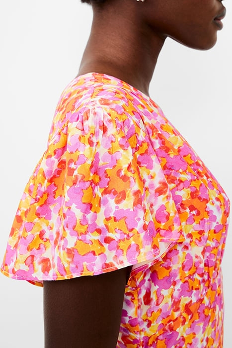 CASS DELPHINE SS V NK MIDI DRS PERSIMMON 4