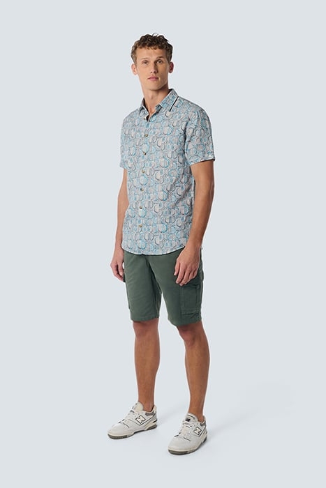 SHORT CARGO GARMENT DYED + STONE WASHED STRETCH STEEL 3