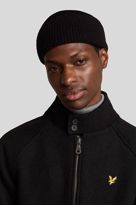 DOUBLE FACE WOOL HARRINGTON JET BLACK 5