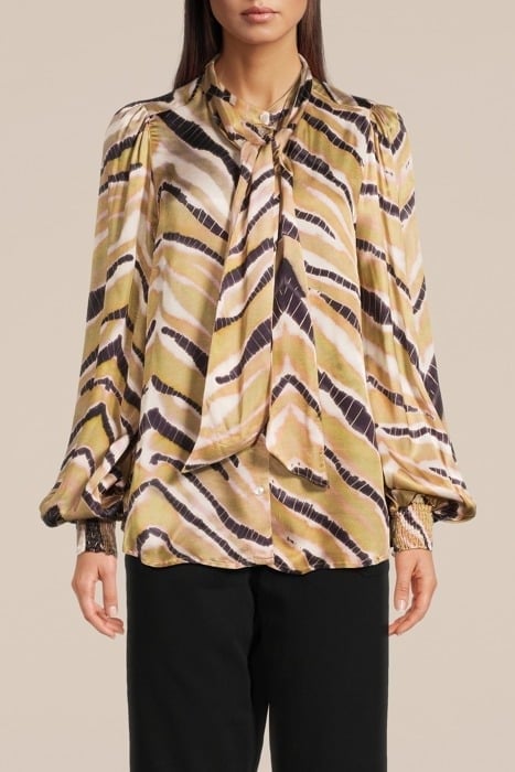 BLOUSE ZIGZAG GREEN LENTIL 1