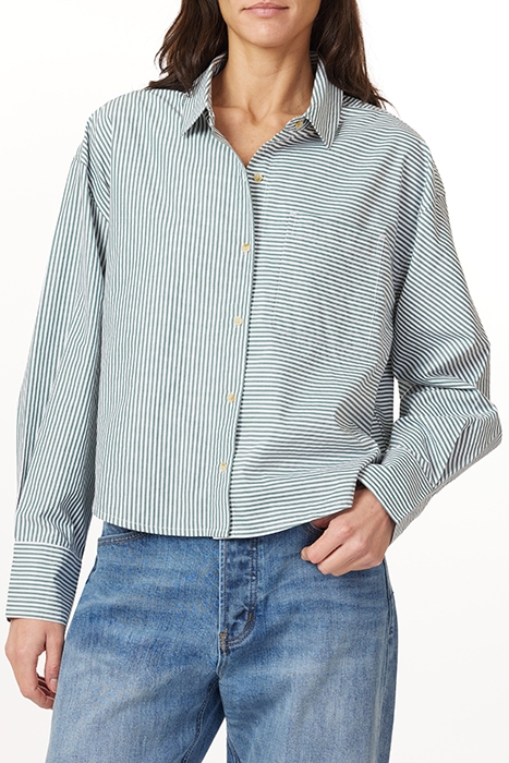 CROPPED BOYFRIEND SHIRT DARK FOREST 1