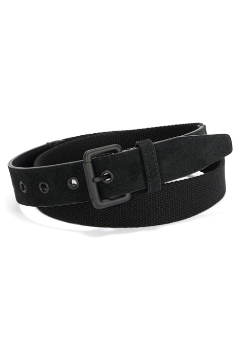 SUEDE WEBBING BELT BLACK 1