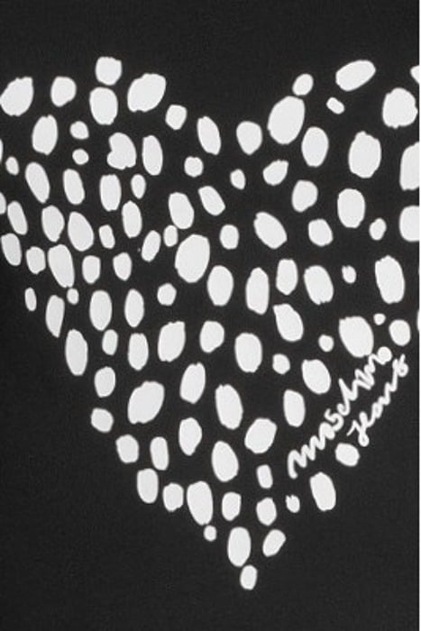 LEOPARD HEART JERSEY T-SHIRT BLACK 5