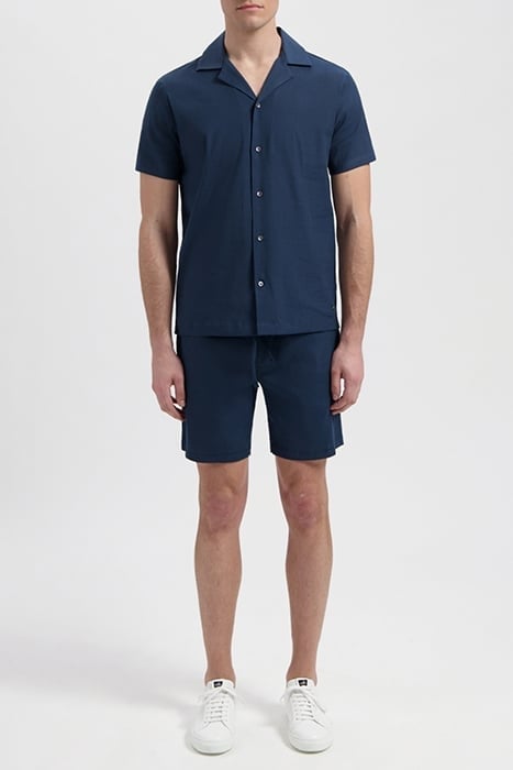 TANNER | STRETCH LINEN CAMP SHIRT NAVY BLUE 1