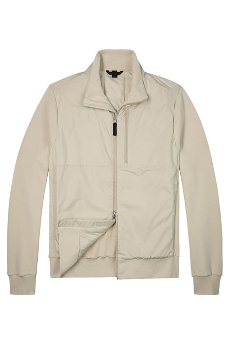 RIDLEY | LUXURY TECH SWEAT JACKET WHITE SAND 2