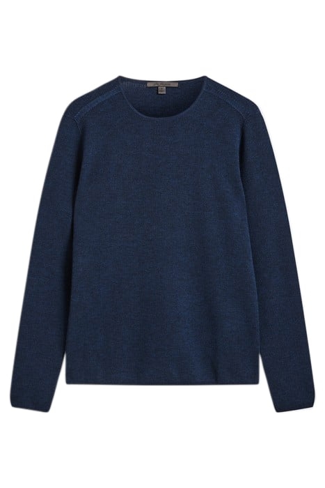 LEIRA RIB STITCH LS CREW WITH SHOULDER D DARK NAVY 2