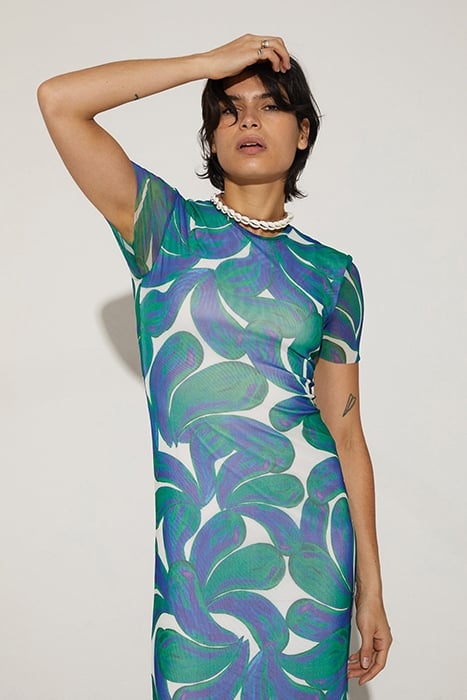 EYVA MESH DRESS GREEN 4