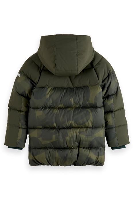 BOYS HOODED JACKET WITH CONTRAST QUALITY IN RECYCLED POLYEST 5