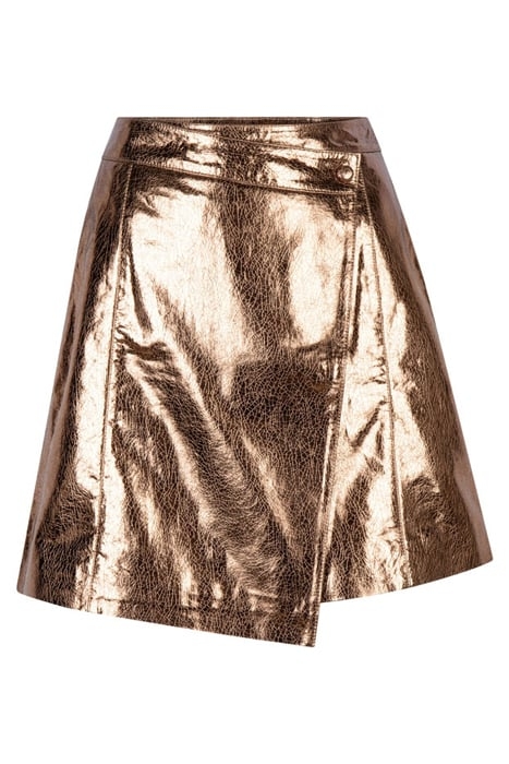 MEADOW METALIC LEATHER SKIRT BLUSHING BEIGE 3