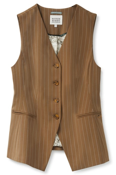 LONGLINE VEST BROWN 4