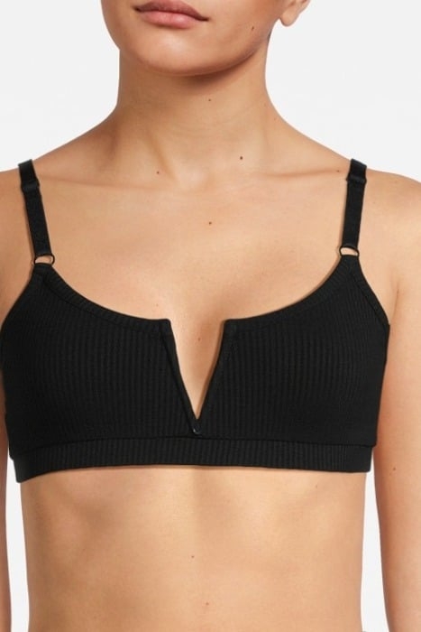 LOGO PATCH COTTON CROP TOP BLACK 4