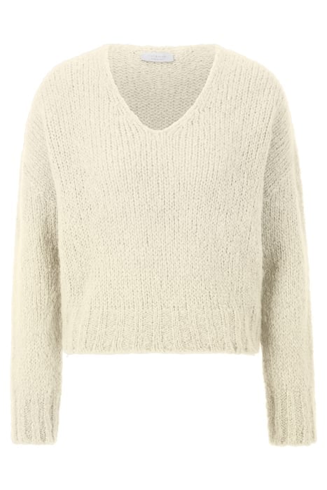 V-NECK PULLOVER PEARL WHITE 3