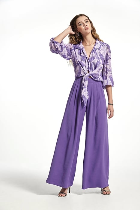 PRINTED PLUMETI GAUZE URIBE SHIRT VIOLET 1