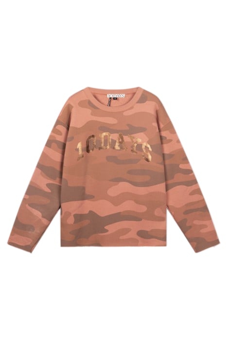 STATEMENT SWEATER CAMO SADDLE BROWN 2