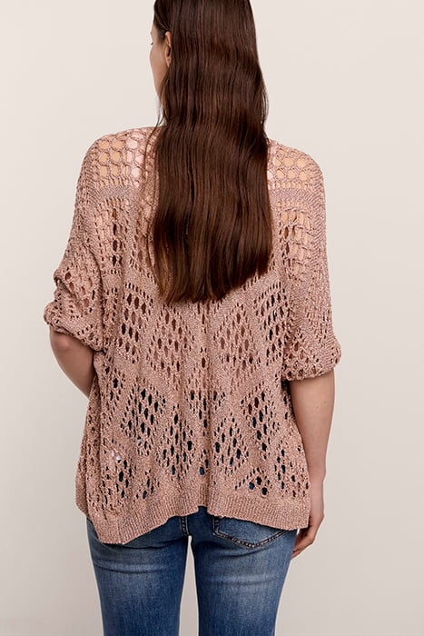QUINTY: CARDIGAN VISCOSE LUREX KNIT CAVA 2