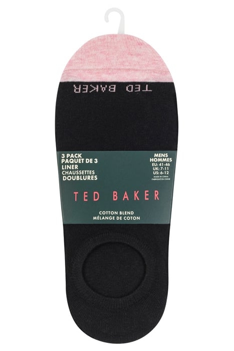 3PK MENS NON TERRY LINER BLACK 6