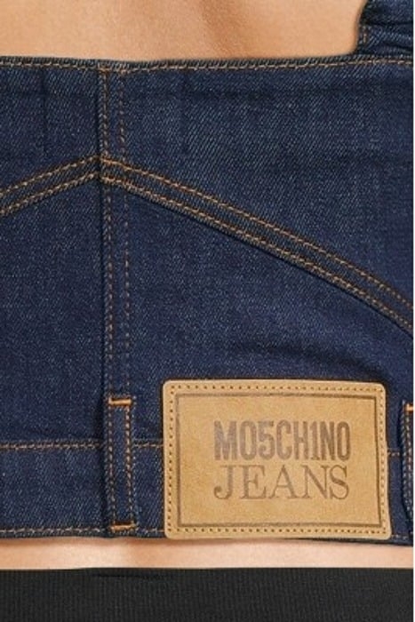 STRETCH DENIM CROP TOP BLUE 5