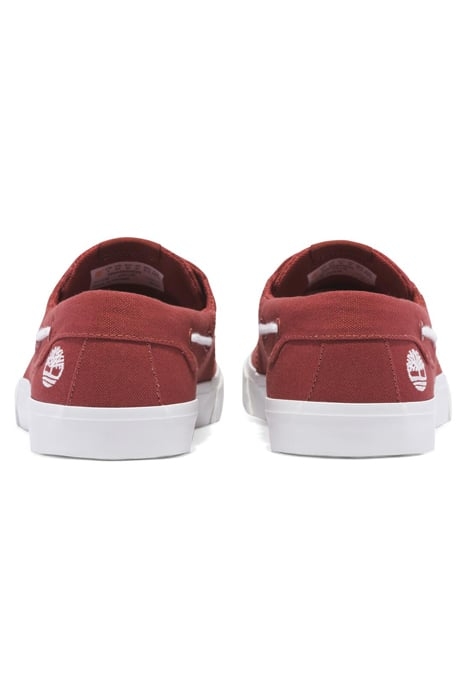 MYLO BAY LOW LACE UP SNEAKER DARK RED CANVAS 4