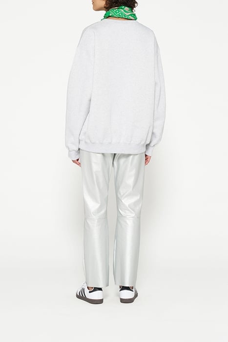 FLARED PANTS LEATHERLOOK SILVER 2