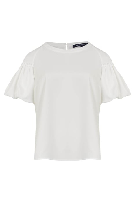 FRENCH CONNECTION CREPE LIGHT PUFF SLEEVE TOP SHIRT SUMMER W 4