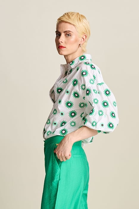 BLOUSE - EMBROIDERY SICILIAN SUN BLUE 4