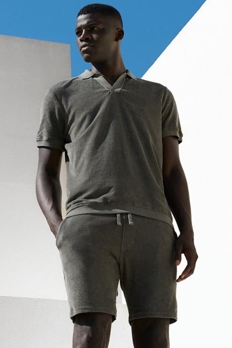 DAY | TOWELLING SHORTS ARMY GREEN MELANGE 2