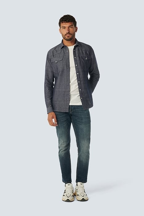 SHIRT DENIM LOOK WITH LINEN INDIGO 3