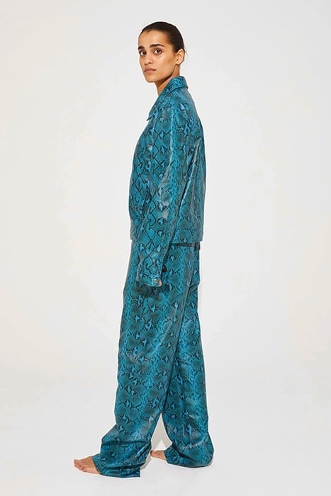 ISOBEL LEATHER TROUSERS BLUE 3