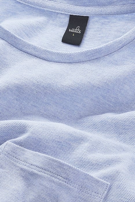 DEAN | PIQUÉ T-SHIRT LIGHT MARL BLUE 2