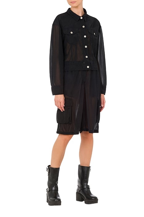 LIGHTWEIGHT NYLON JERSEY JACKET BLACK 1