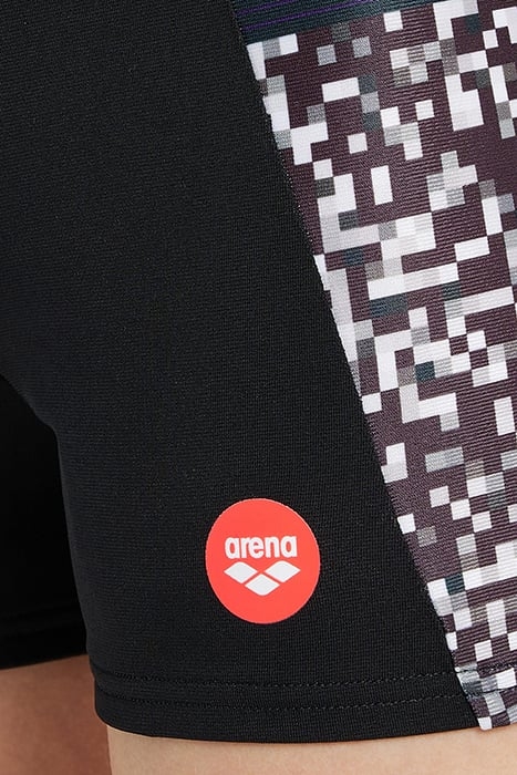 BOY'S CRAZY ARENA SWIM SHORT PLACEMENT BLACK-BLACK MULTI 5