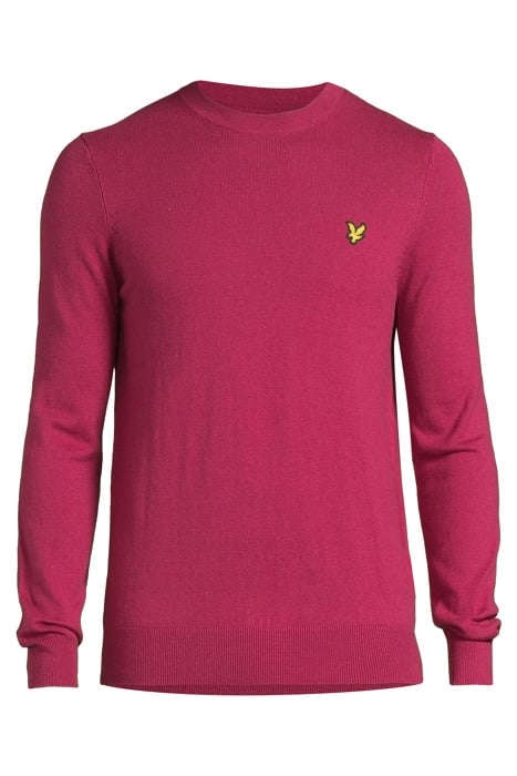 COTTON MERINO CREW NECK JUMPER RICH BURGUNDY 3