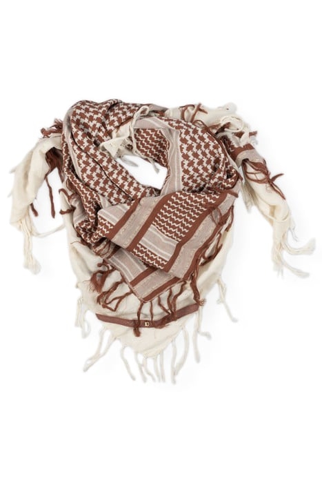 SCARF CHECK SADDLE BROWN 1