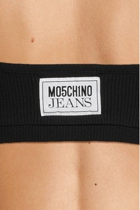 LOGO PATCH COTTON CROP TOP BLACK 5