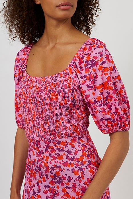 GRENADA JERSEY SMOCKED TOP DRS ORANGE 4