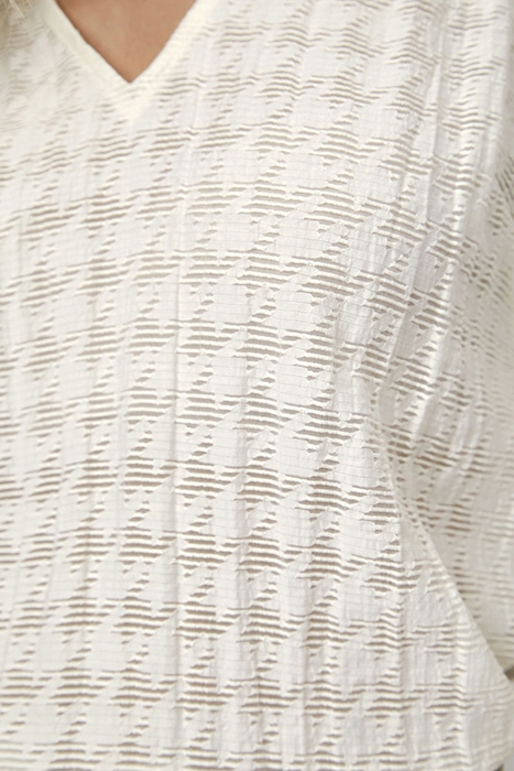 POMONA DETAILED V-NECK TOP BUTTER CREAM 5