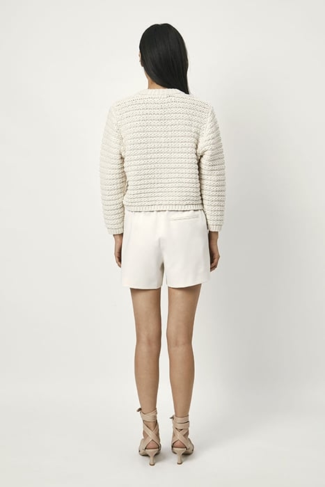 EZRO SOLID FANCY CARDIGAN BUTTER CREAM 2