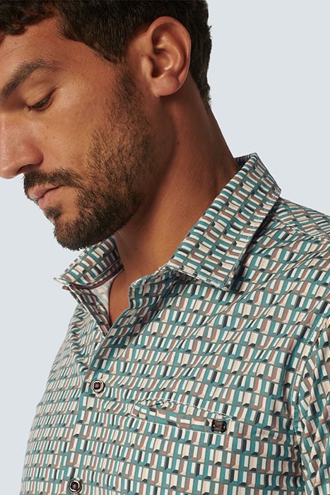 SHIRT STRETCH ALLOVER PRINTED ZINC 6