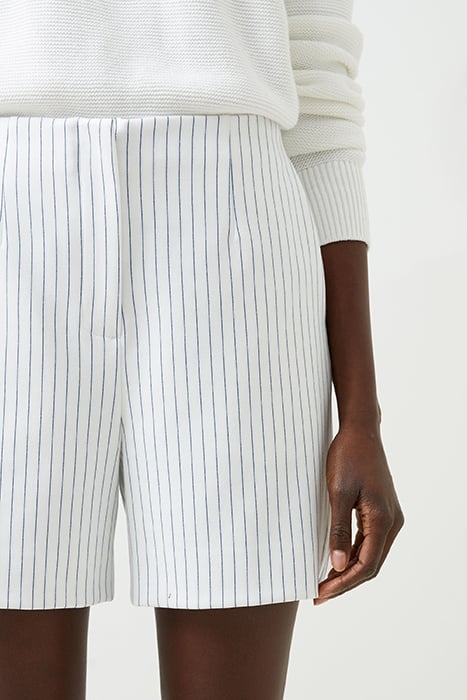 FRENCH CONNECTION WHISPER PINSTRIPE SHORTS SUMMER WHITE/MARI 5