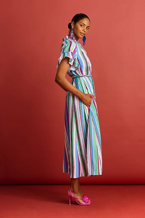 DRESS - STRIPED SICILY PINK 4
