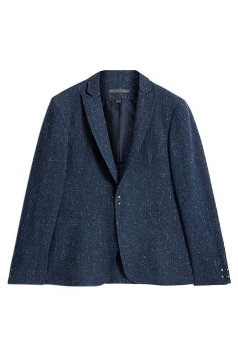 PEAK LAPEL ONE HOOK EYE JACKET DEEP BLUE 2