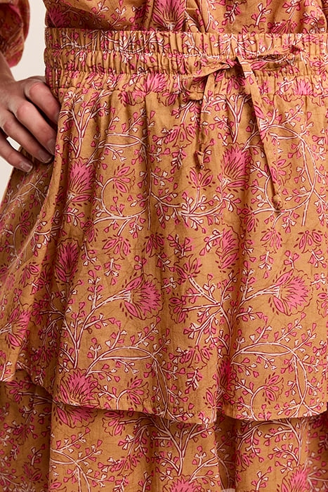 SKIRTPETITE FLEUR PRINT SOFT CAMEL 4