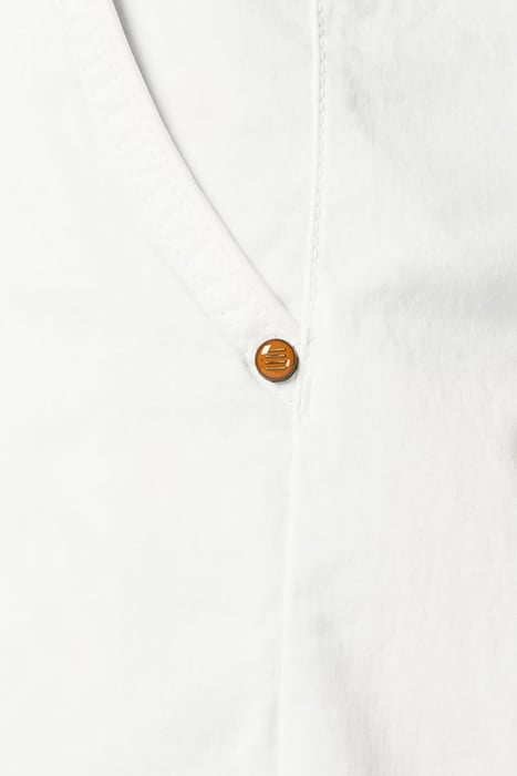 SHORT CHINO GARMENT DYED TWILL STRETCH WHITE 7