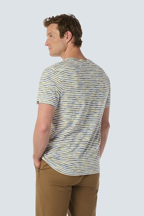 T-SHIRT CREWNECK MULTI COLOURED MELANGE STRIPES WHITE 2