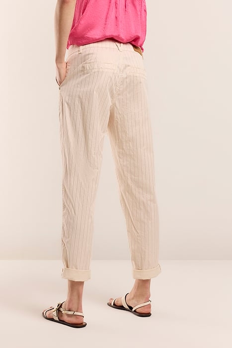 LOOSE PANT METALLIC DOT STRETCH TWILL IVORY 2