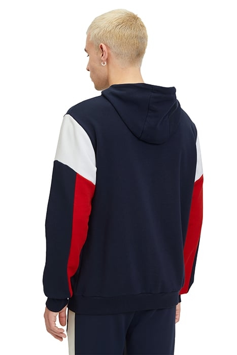 TRUDEN BLOCKED HOODY BLACKIRIS-TRRED-BRIWHIT 2