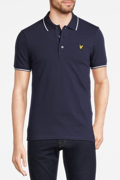 TIPPED POLO SHIRT NAVY/ WHITE 1