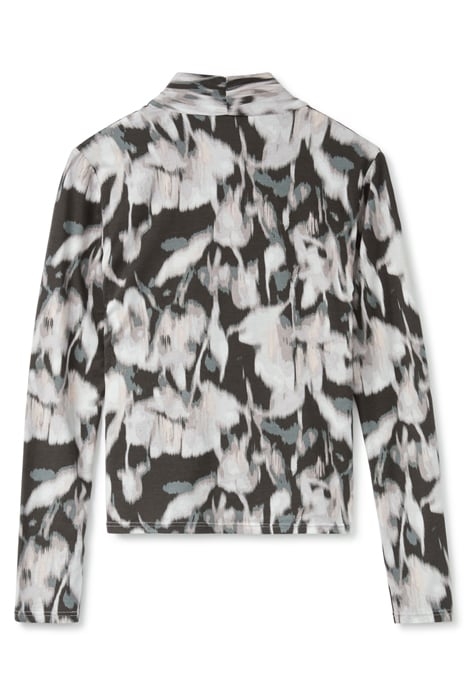 LONG SLEEVE KNIT TOP BLURRED FLORAL 4